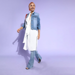 Women Blue Washed Pure Cotton Denim Jacket