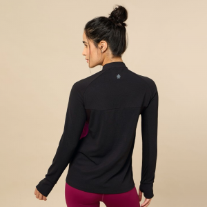 Women Mock Collar Colourblocked Sporty Jacket